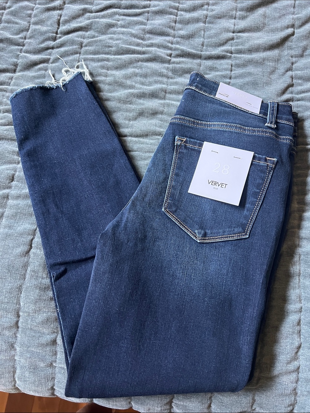 VERVET Dark Indigo High-Rise skinny Jeans